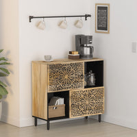 Thumbnail for Beistellschrank 80x33x75 cm Massivholz Mango