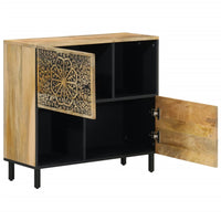 Thumbnail for Beistellschrank 80x33x75 cm Massivholz Mango