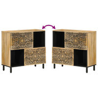 Thumbnail for Beistellschrank 80x33x75 cm Massivholz Mango