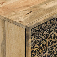 Thumbnail for Beistellschrank 80x33x75 cm Massivholz Mango