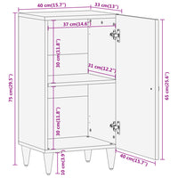 Thumbnail for Beistellschrank 40x33x75 cm Massivholz Mango