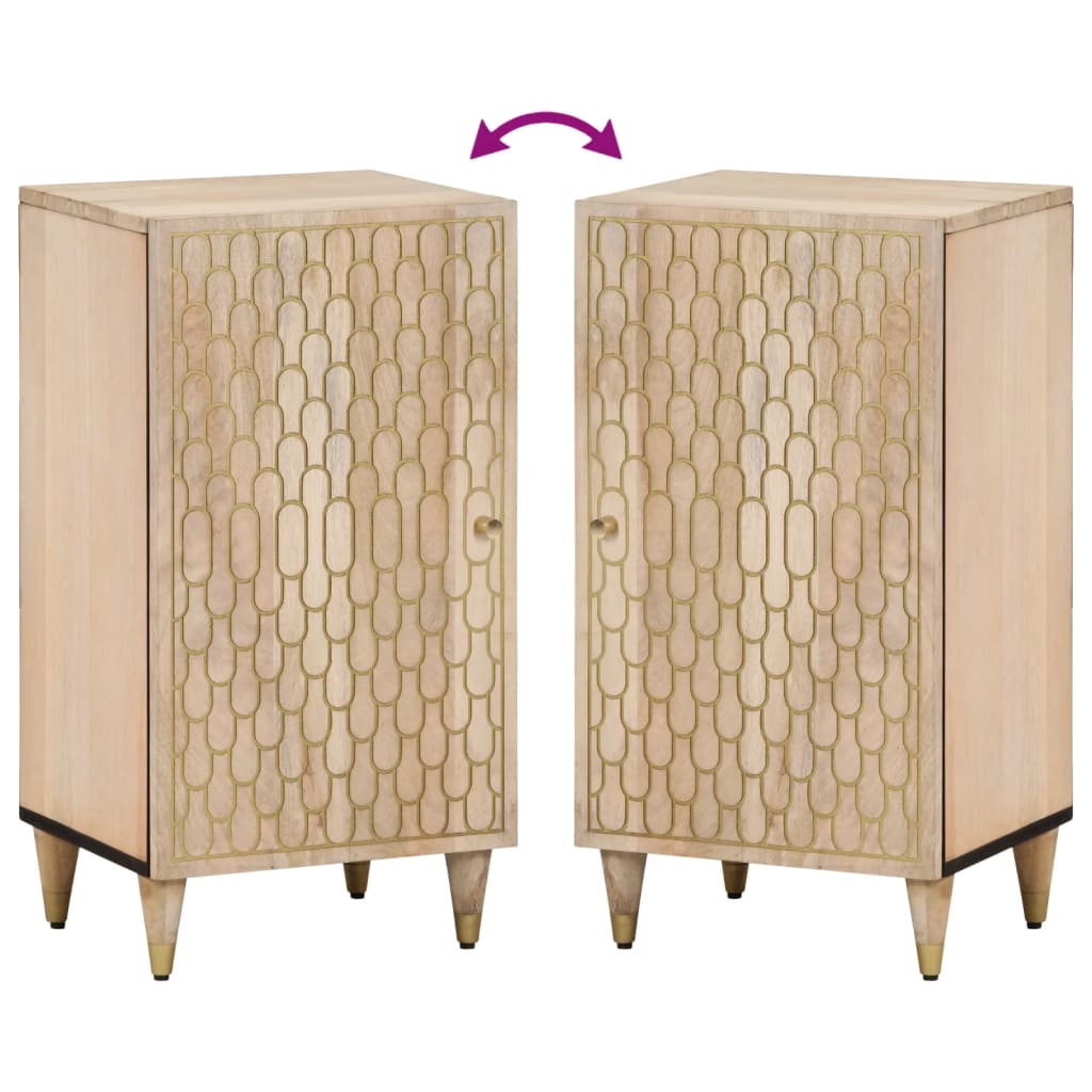 Beistellschrank 40x33x75 cm Massivholz Mango