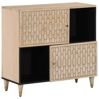 Thumbnail for Beistellschrank 80x33x75 cm Massivholz Mango