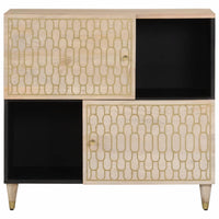 Thumbnail for Beistellschrank 80x33x75 cm Massivholz Mango