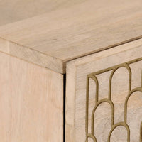 Thumbnail for Beistellschrank 80x33x75 cm Massivholz Mango
