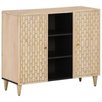 Thumbnail for Beistellschrank 90x33x75 cm Massivholz Mango
