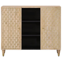 Thumbnail for Beistellschrank 90x33x75 cm Massivholz Mango