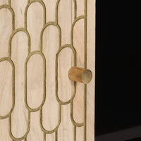Thumbnail for Beistellschrank 90x33x75 cm Massivholz Mango