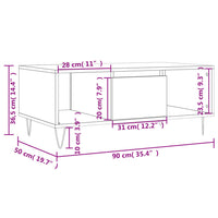 Thumbnail for Couchtisch Sonoma-Eiche 90x50x36,5 cm Holzwerkstoff