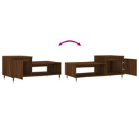 Thumbnail for Couchtisch Braun Eichen-Optik 100x50x45 cm Holzwerkstoff