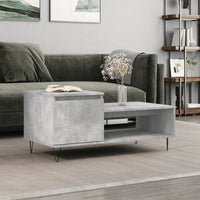 Thumbnail for Couchtisch Betongrau 100x50x45 cm Holzwerkstoff