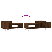 Thumbnail for Couchtisch Braun Eichen-Optik 100x50x45 cm Holzwerkstoff