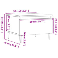 Thumbnail for Couchtisch Schwarz 50x46x35 cm Holzwerkstoff