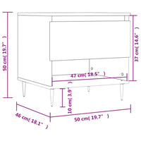 Thumbnail for Couchtisch Schwarz 50x46x50 cm Holzwerkstoff