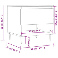 Thumbnail for Couchtisch Betongrau 50x46x50 cm Holzwerkstoff