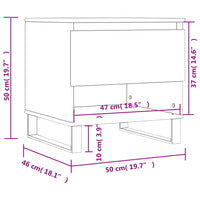 Thumbnail for Couchtisch Schwarz 50x46x50 cm Holzwerkstoff