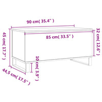 Thumbnail for Couchtisch Sonoma-Eiche 90x44,5x45 cm Holzwerkstoff