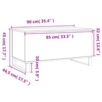 Thumbnail for Couchtisch Grau Sonoma 90x44,5x45 cm Holzwerkstoff