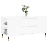 Thumbnail for Couchtisch Weiß 102x44,5x50 cm Holzwerkstoff