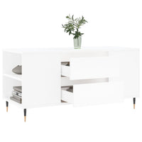 Thumbnail for Couchtisch Weiß 102x44,5x50 cm Holzwerkstoff