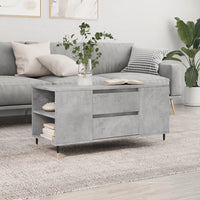 Thumbnail for Couchtisch Betongrau 102x44,5x50 cm Holzwerkstoff