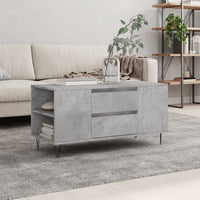 Thumbnail for Couchtisch Betongrau 102x44,5x50 cm Holzwerkstoff