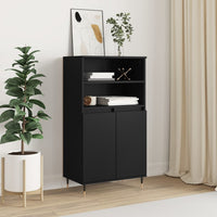 Thumbnail for Highboard Schwarz 60x36x110 cm Holzwerkstoff