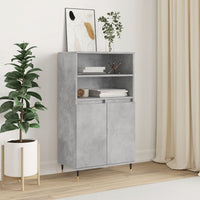 Thumbnail for Highboard Betongrau 60x36x110 cm Holzwerkstoff