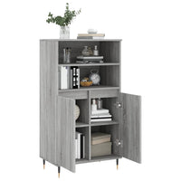 Thumbnail for Highboard Grau Sonoma 60x36x110 cm Holzwerkstoff