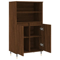 Thumbnail for Highboard Braun Eichen-Optik 60x36x110 cm Holzwerkstoff