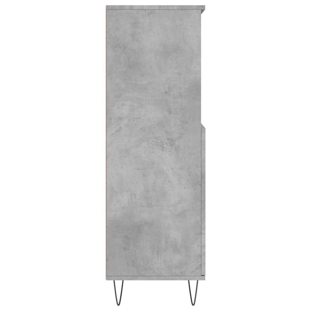 Highboard Betongrau 60x36x110 cm Holzwerkstoff