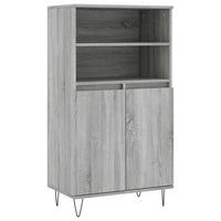 Thumbnail for Highboard Grau Sonoma 60x36x110 cm Holzwerkstoff