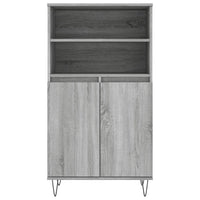 Thumbnail for Highboard Grau Sonoma 60x36x110 cm Holzwerkstoff