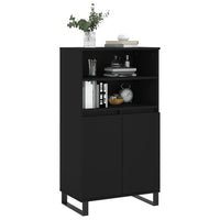 Thumbnail for Highboard Schwarz 60x36x110 cm Holzwerkstoff