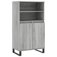 Thumbnail for Highboard Grau Sonoma 60x36x110 cm Holzwerkstoff