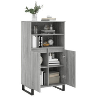 Thumbnail for Highboard Grau Sonoma 60x36x110 cm Holzwerkstoff