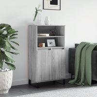 Thumbnail for Highboard Grau Sonoma 60x36x110 cm Holzwerkstoff
