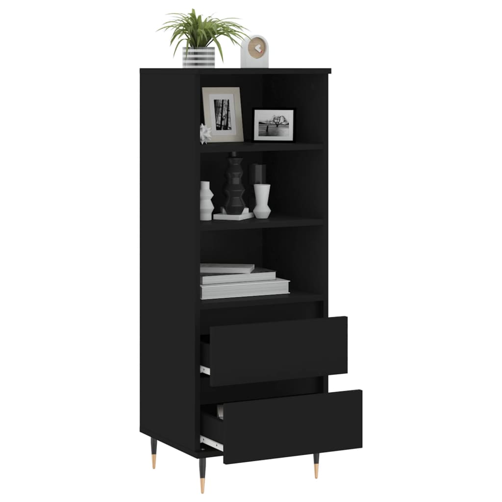 Highboard Schwarz 40x36x110 cm Holzwerkstoff
