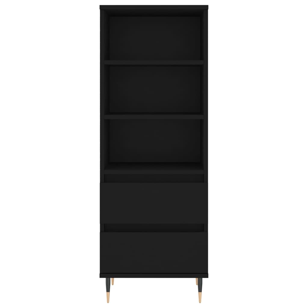 Highboard Schwarz 40x36x110 cm Holzwerkstoff