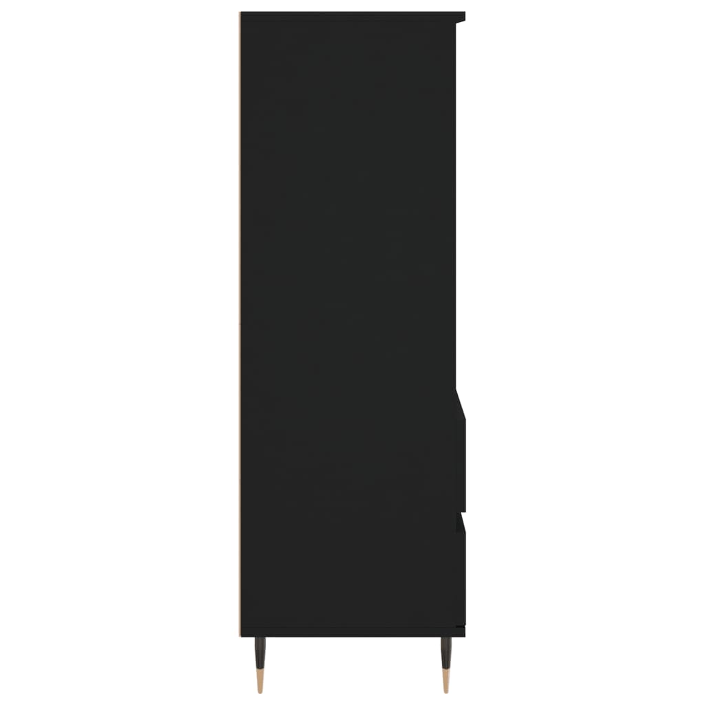 Highboard Schwarz 40x36x110 cm Holzwerkstoff