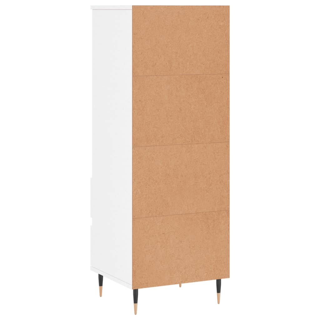 Highboard Hochglanz-Weiß 40x36x110 cm Holzwerkstoff