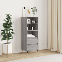 Thumbnail for Highboard Grau Sonoma 40x36x110 cm Holzwerkstoff