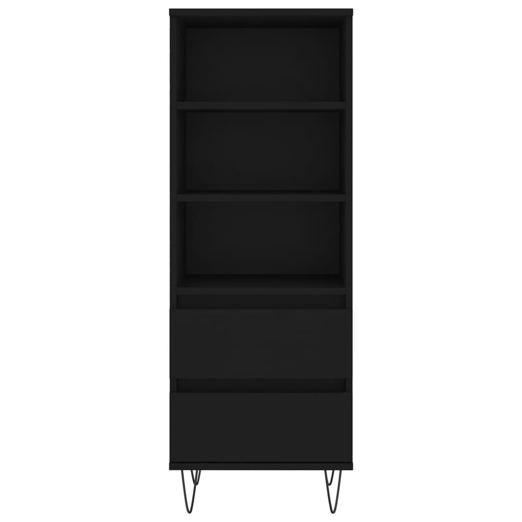 Highboard Schwarz 40x36x110 cm Holzwerkstoff