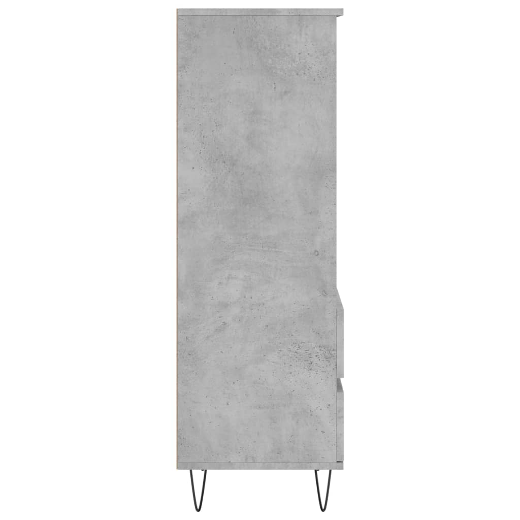 Highboard Betongrau 40x36x110 cm Holzwerkstoff