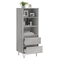 Thumbnail for Highboard Grau Sonoma 40x36x110 cm Holzwerkstoff