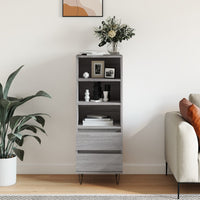 Thumbnail for Highboard Grau Sonoma 40x36x110 cm Holzwerkstoff