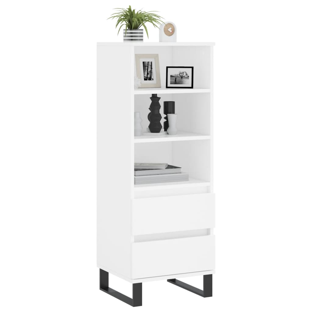 Highboard Weiß 40x36x110 cm Holzwerkstoff