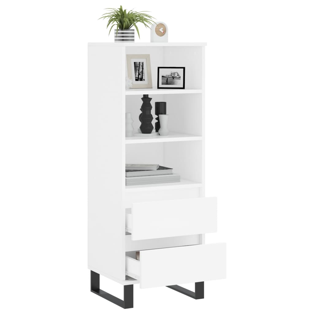 Highboard Weiß 40x36x110 cm Holzwerkstoff