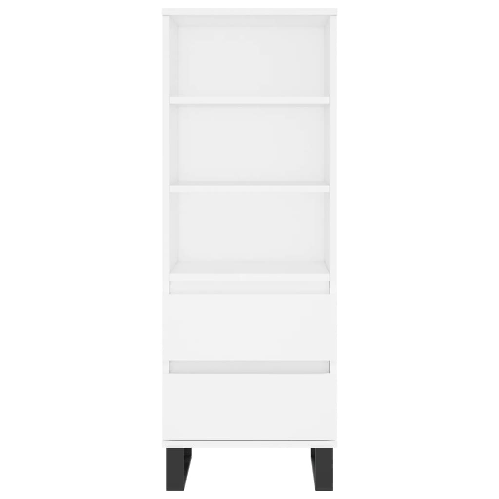 Highboard Weiß 40x36x110 cm Holzwerkstoff