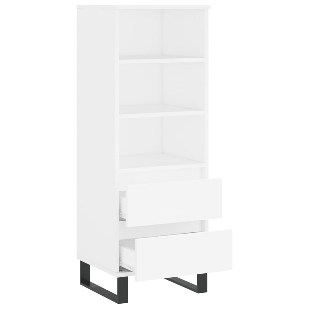 Highboard Weiß 40x36x110 cm Holzwerkstoff